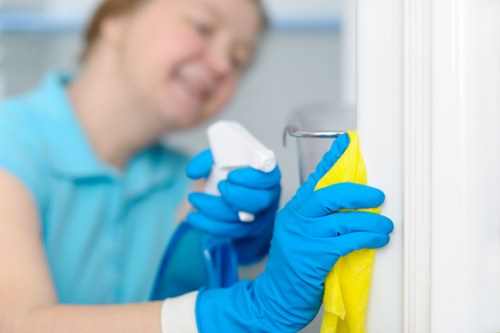 Local cleaning team servicing a period property in Pimlico