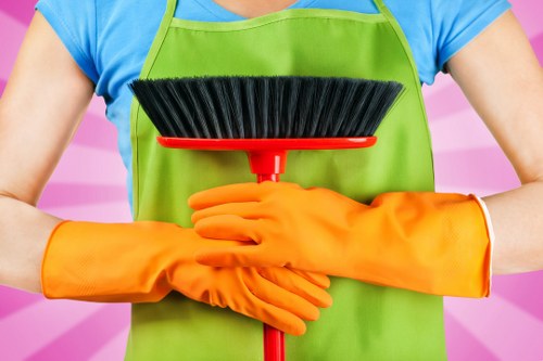 Deep cleaning a fabric sofa in central London