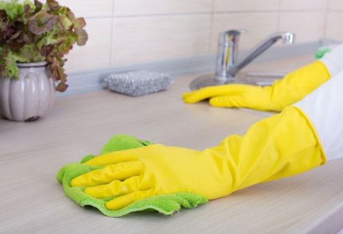Pimlico cleaning service handling a modern kitchen with care